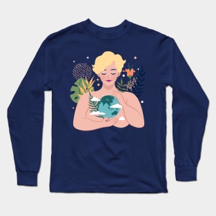 Blonde Mother Earth Long Sleeve T-Shirt